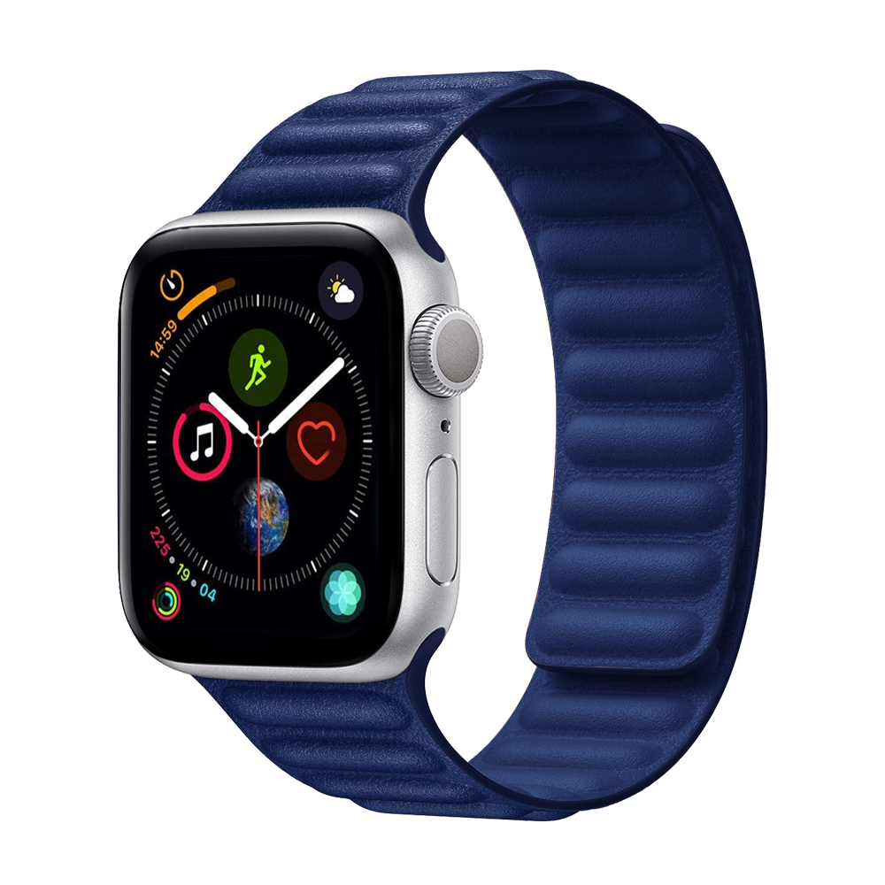 Blue Magnetic Leather Strap