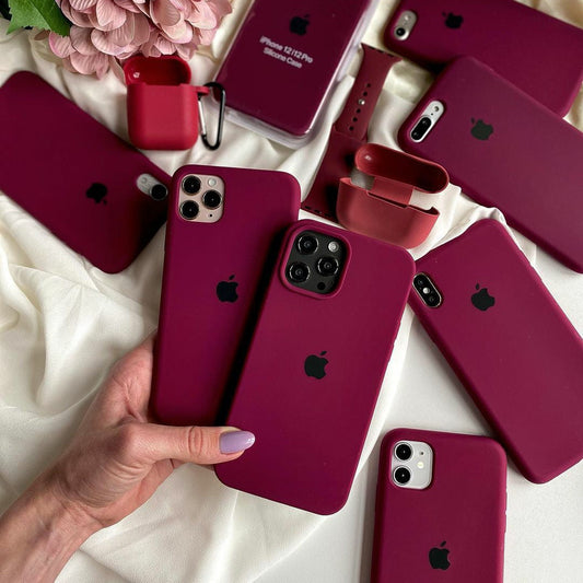 Iphone Maroon Silicone Case